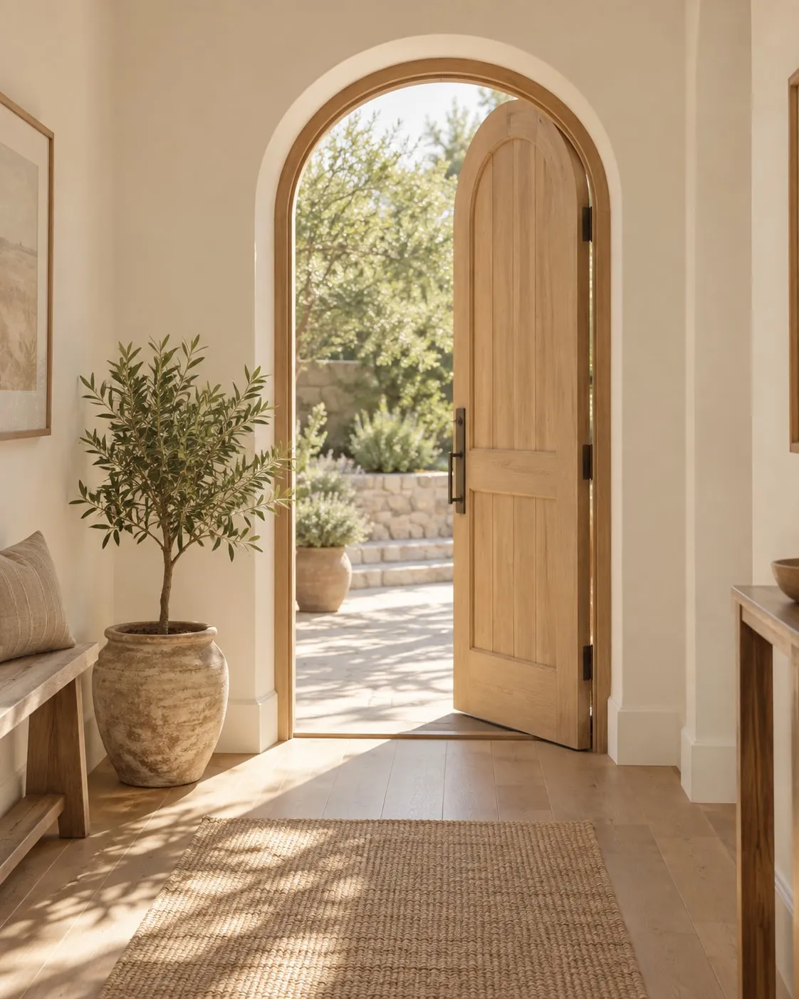 A warm, quiet doorway with soft afternoon light